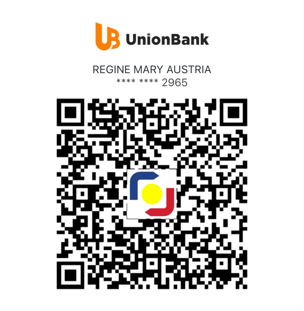 UnionBank payment QR